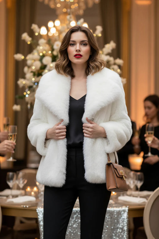 IVELLA – Women’s Faux Fur Jacket with Laid-Back Chic Appeal | Turnna