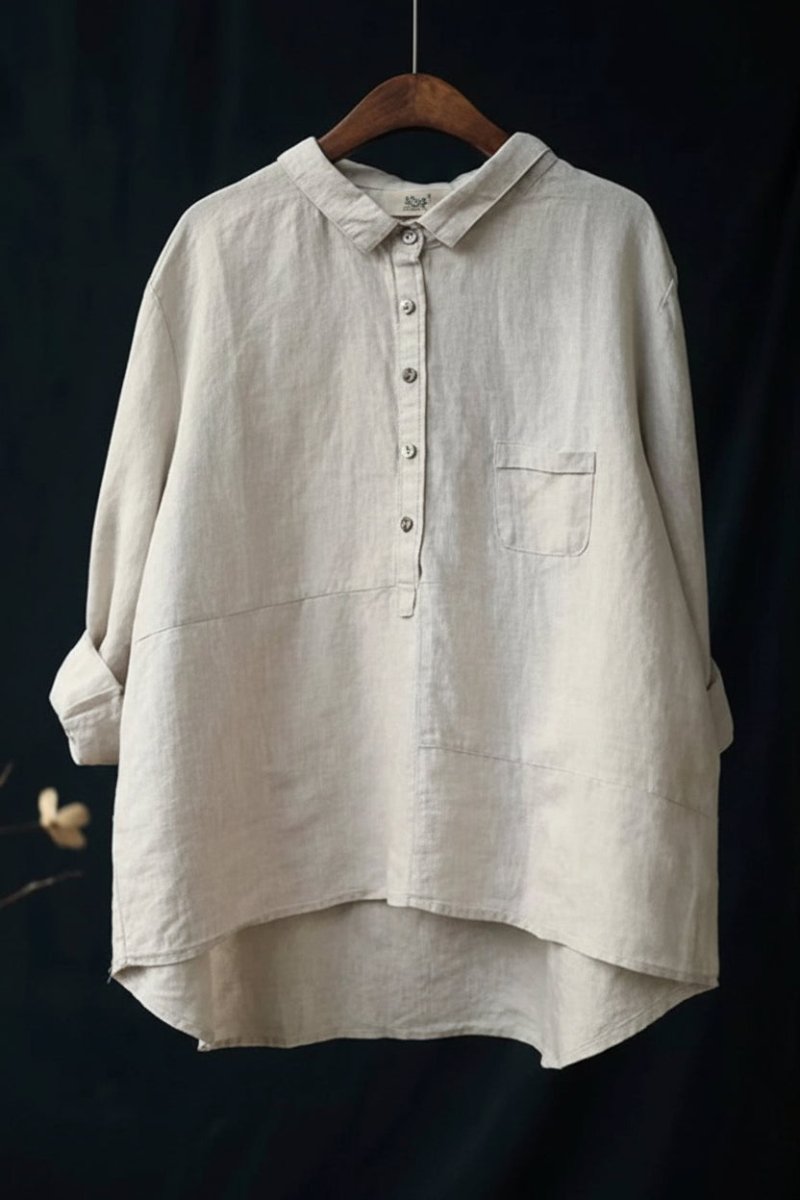 DAYLINA – Elegant Casual Blouse in Breathable Cotton with Relaxed Fit | Turnna