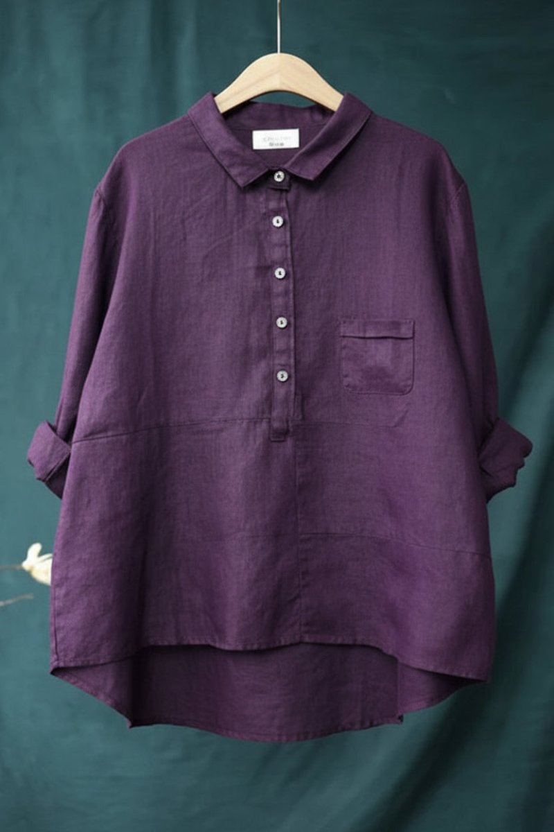 DAYLINA – Elegant Casual Blouse in Breathable Cotton with Relaxed Fit | Turnna