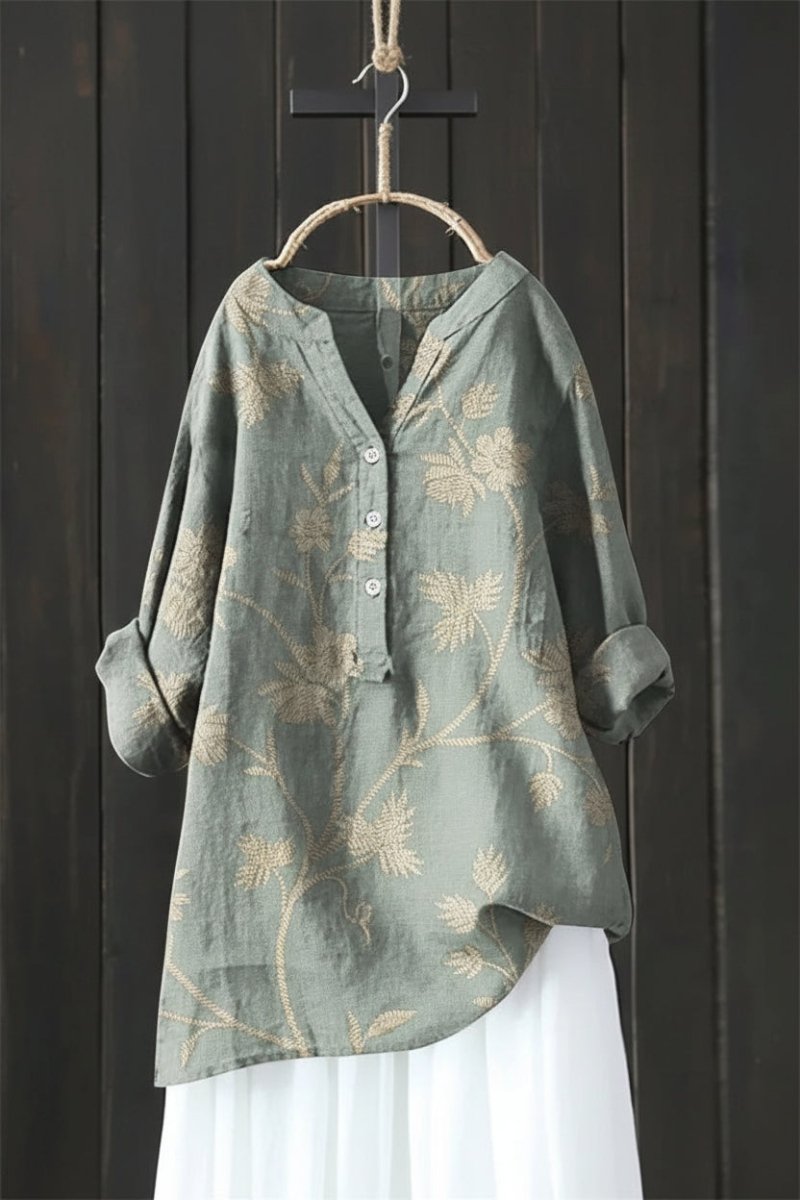 ELEGROSA – Elegant Floral Blouse with Smooth Fabric and Flattering Fit | Turnna