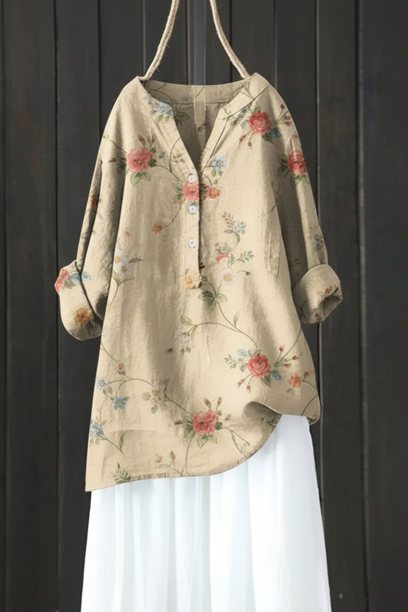 ELEGROSA – Elegant Floral Blouse with Smooth Fabric and Flattering Fit | Turnna