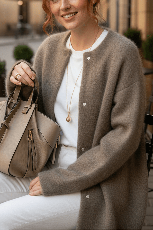 ALVORA – Elegant Relaxed Fit Knit Cardigan Sweater for Cozy Winter Style | Turnna