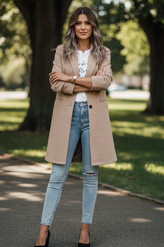 MÉA – Women’s Mid-Length Tailored Coat for Chic Everyday Style | Turnna