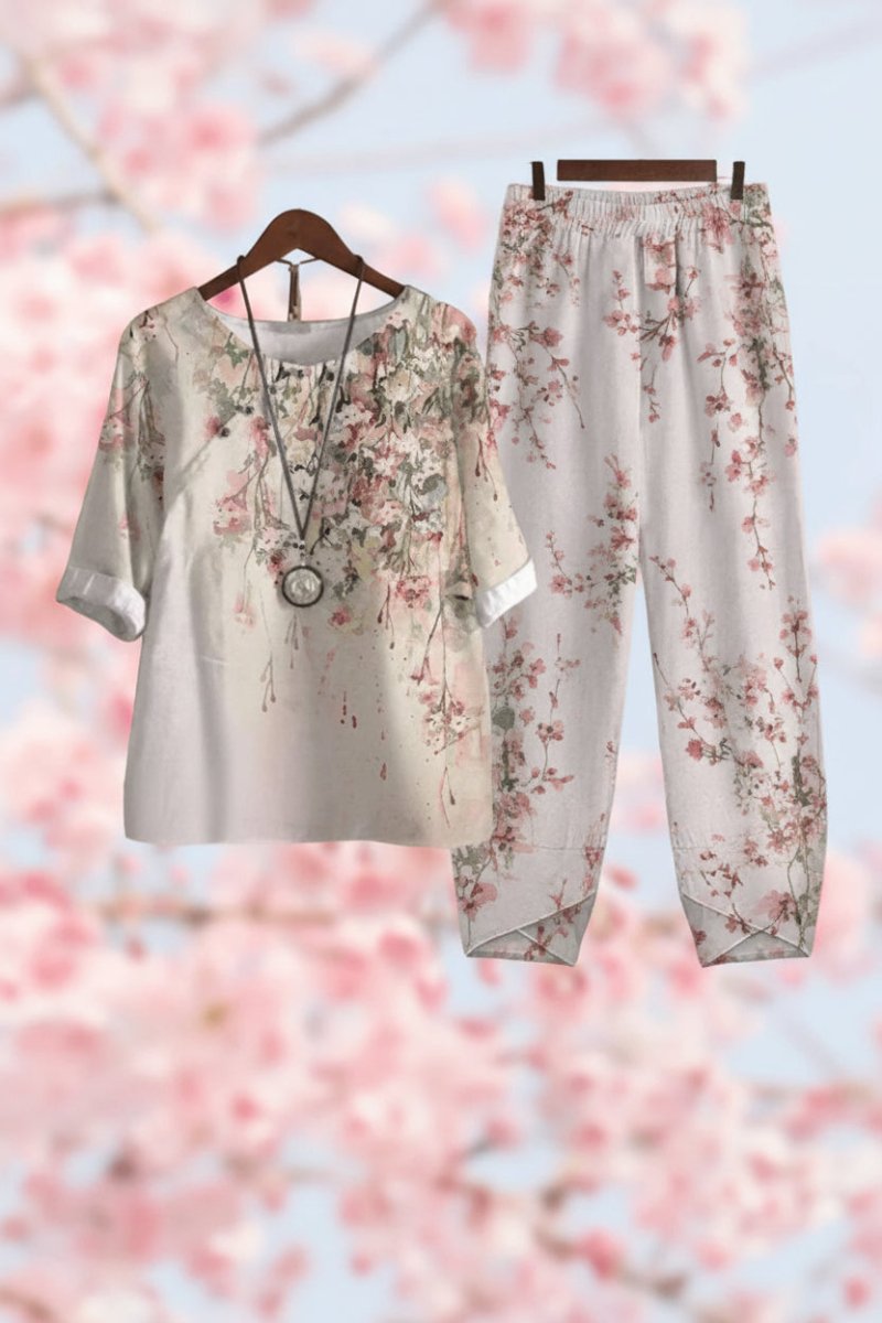 FLOWENA – Two Piece Co Ord Lounge Set with Elegant Fit and Lightweight Polyester | Turnna