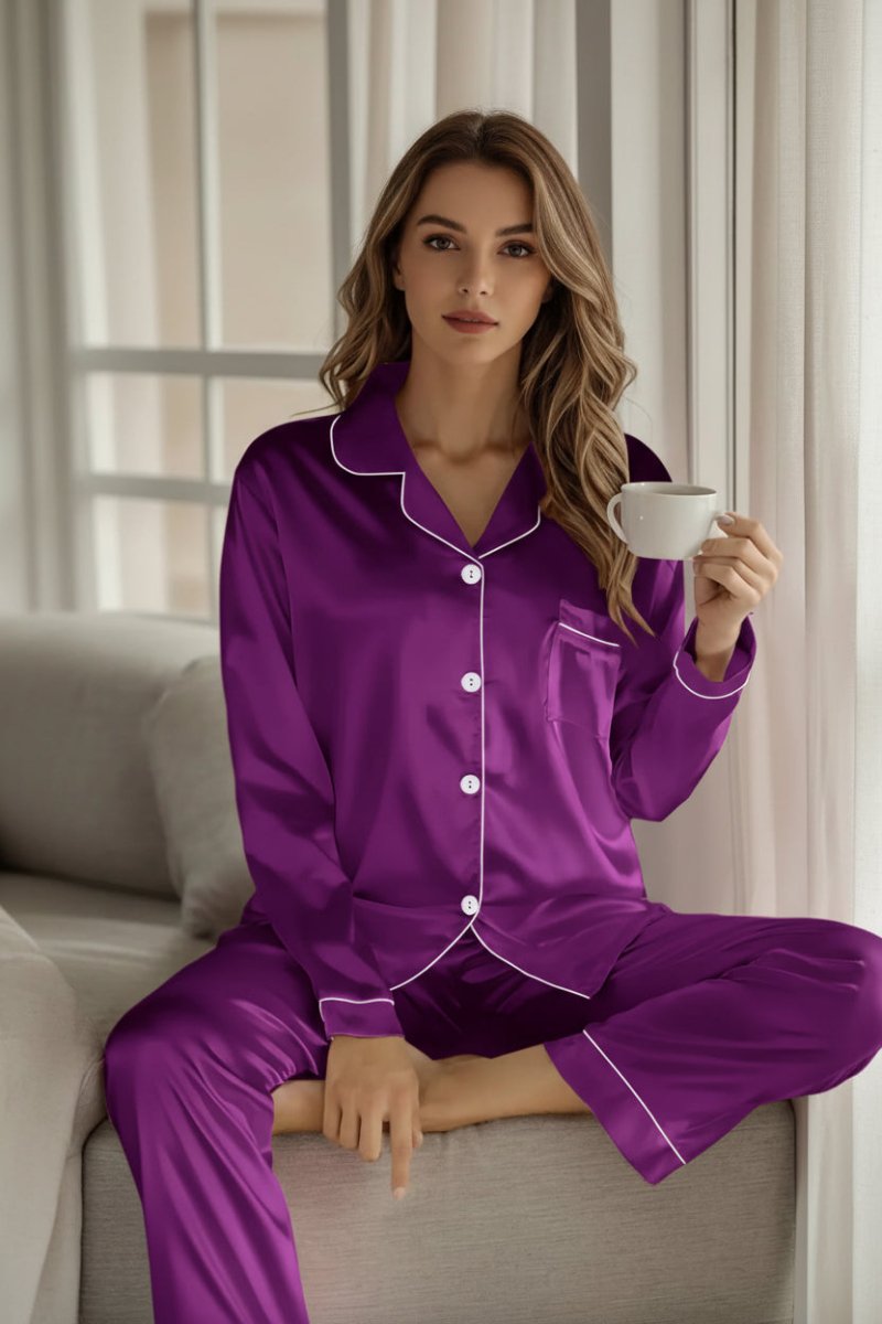 ELYSÉRA – Premium Women’s Silk Pajama Set, Chic Night & Home wear | Turnna