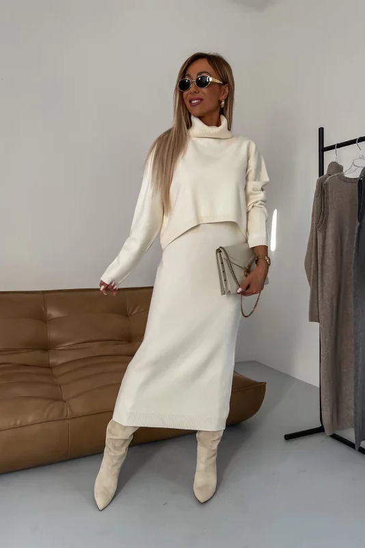 ODETTA – Women’s Maxi Dress Set with Turtleneck for Versatile Styling | Turnna